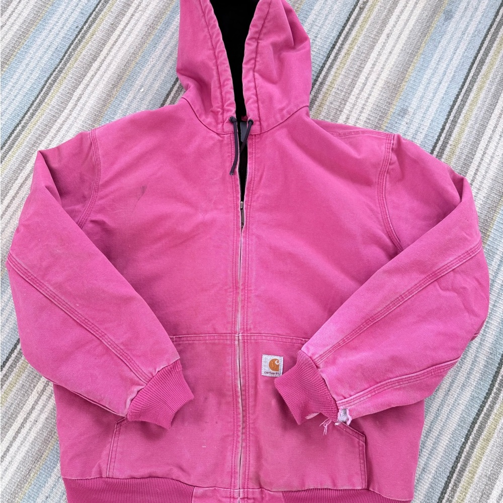 Carhartt Fuchsia Hooded Utility Jacket